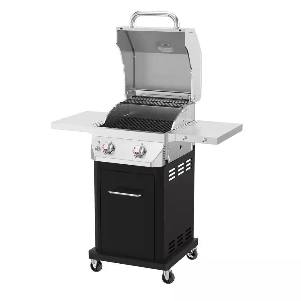 2 Burner Propane Gas Grill in Black