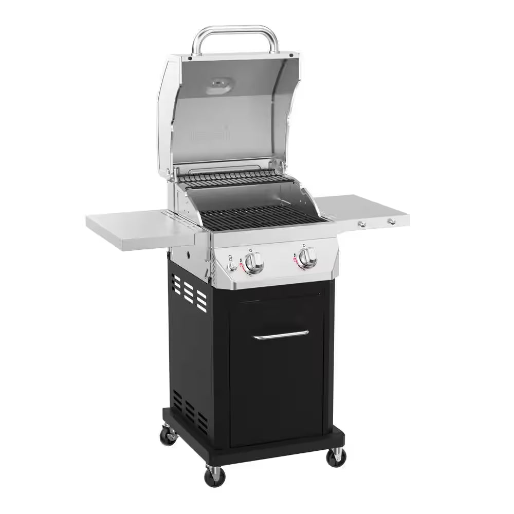 2 Burner Propane Gas Grill in Black