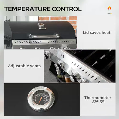 Portable Propane Gas Grill in Black