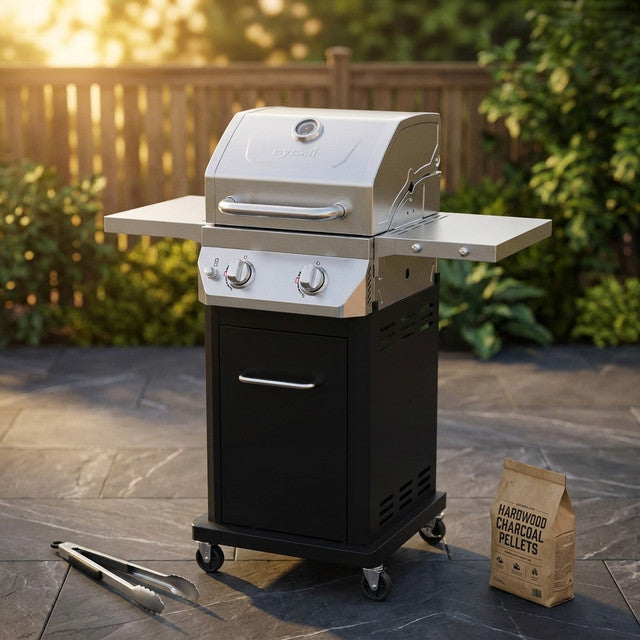2 Burner Propane Gas Grill in Black — Studio Shot