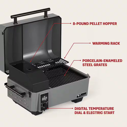 Emberwood Portable Pellet Grill and Smoker in Gunmetal Gray